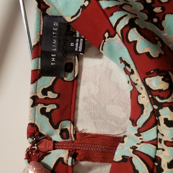 The Limited paisley red teal skirt - Picture 2 of 3